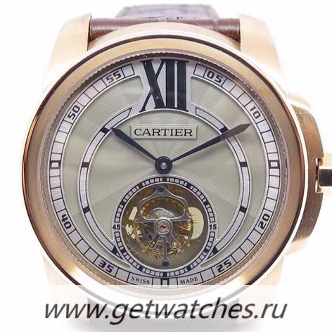 Replica Ca*t1er Calibre Tourbillon Rose Gold Grey Dial Tourbillon