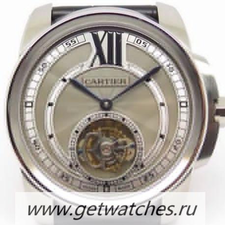 Shop Ca*t1er Calibre Tourbillon SS Grey Dial Tourbillon
