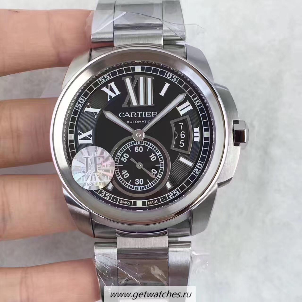 Perfect Replica Ca*t1er Calibre W7100016 42mm JF Stainless steel Black Dial Calibre 1904-PS MC