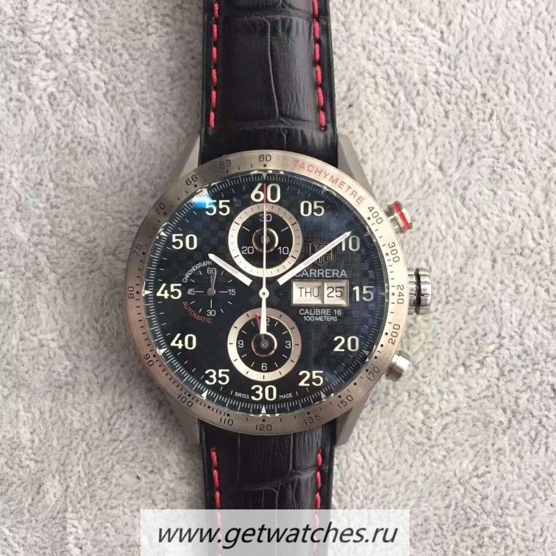 NEW Replica Tag Heuer Carrera Calibre 16 SS Carbon Fiber Dial Calibre 16