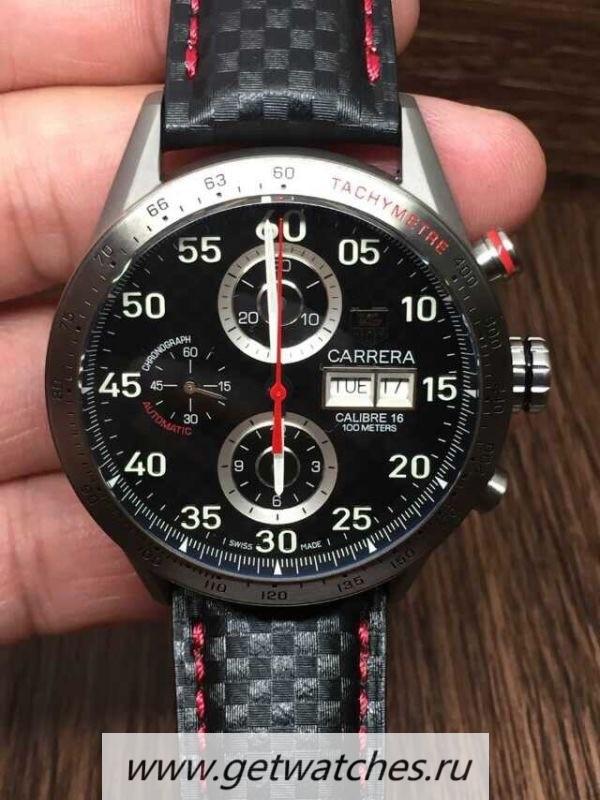 Perfect Replica Tag Heuer Carrera Monaco Grand Prix Calibre 16 CV2A1F SS Black Dial Calibre 16