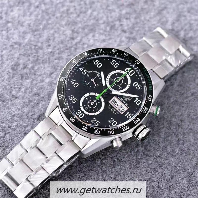 Fake Tag Heuer Carrera Calibre 16 CV2A11 SS Black Dial Calibre 16