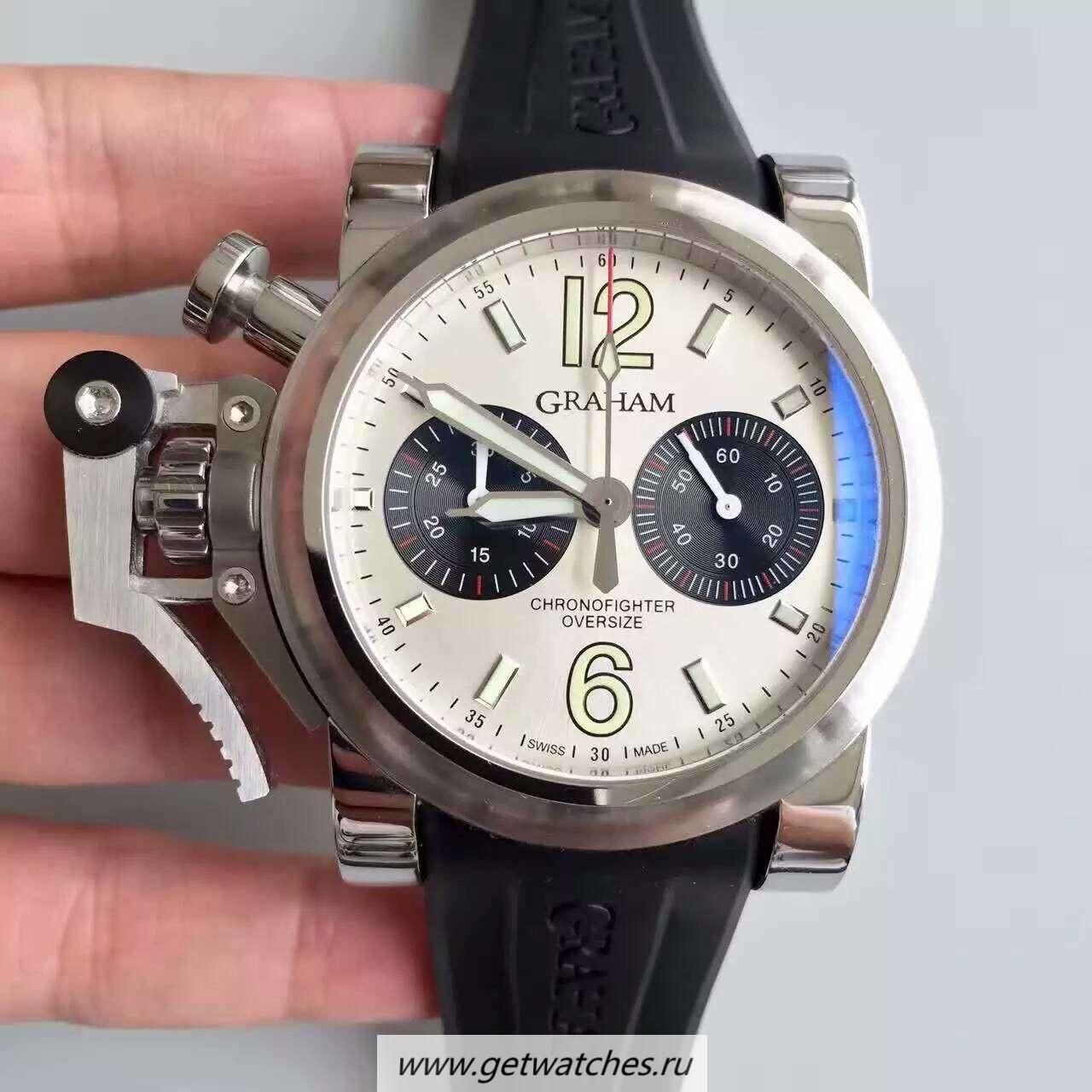 High Quality Graham Chronofighter Oversize 20BR0V.B32A.K10N Noob Factory SS White Dial 7750