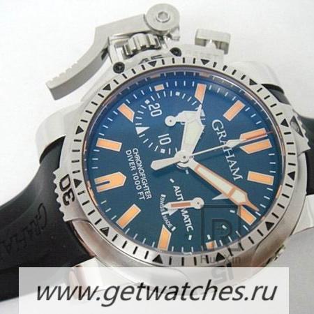 High Quality Graham Chronofighter Oversize Diver SS Carbon Fiber Dial 7750