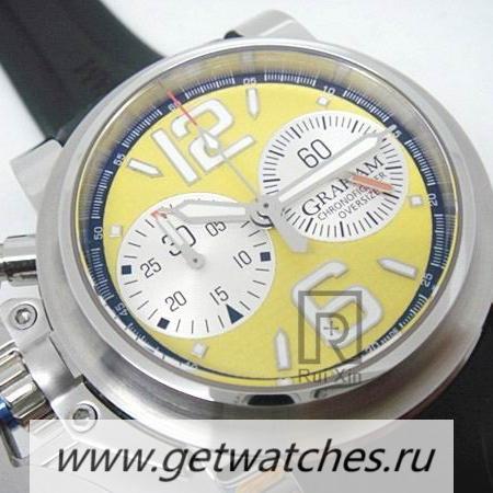 Best Price Graham Chronofighter Oversize SS Yellow Dial 7750