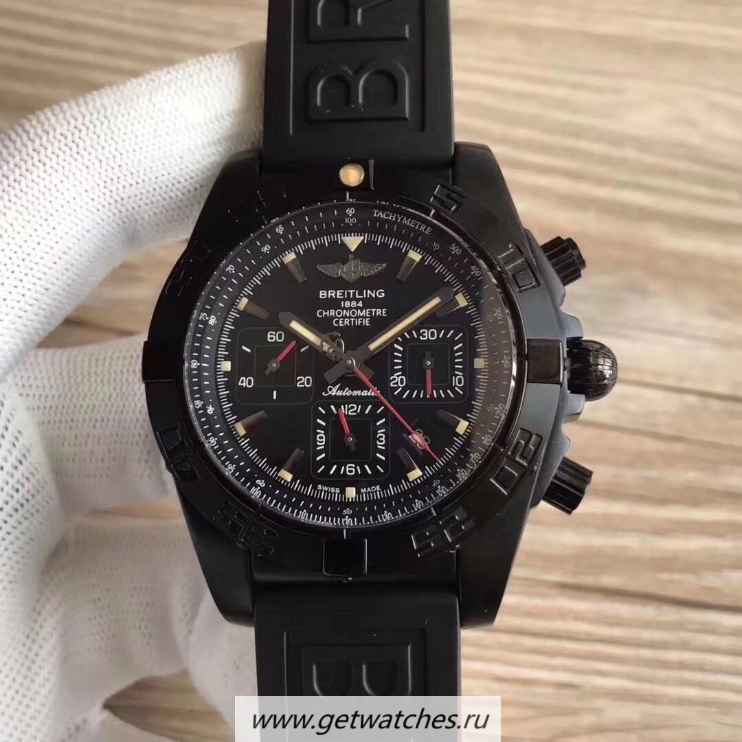 High Quality Breitling Chronomat 44 Blacksteel MB0111C3/BE35 GF PVD Black Dial 7750