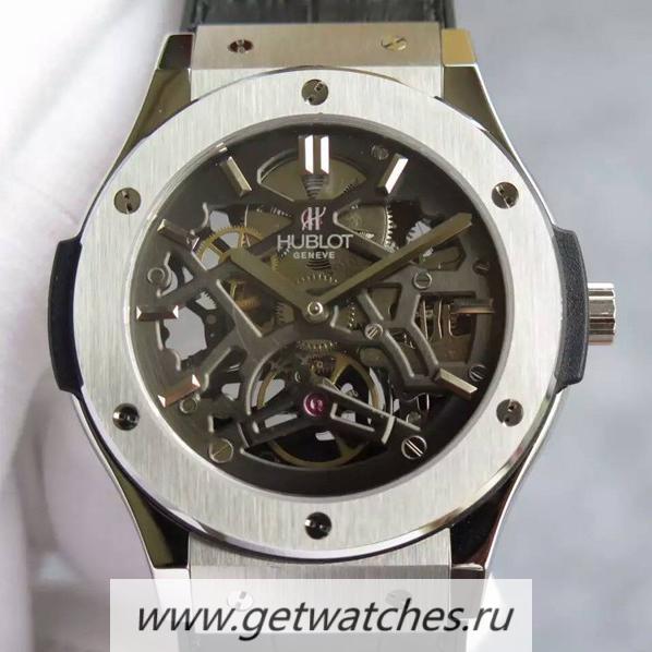 Copy Hublot Classic Fusion Prototype SS Black Skeleton Dial Skeleton