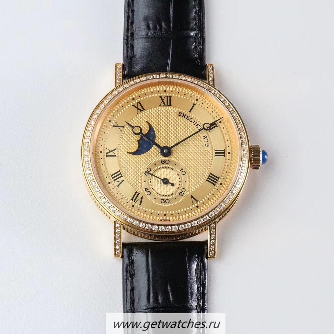 High Quality Breguet Classique Moonphase 4396 GXGF Yellow Gold & D1am0nd Gold Dial 5165R