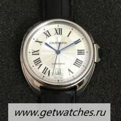 High Quality Ca*t1er Cle 40mm SS Silver Dial M9015