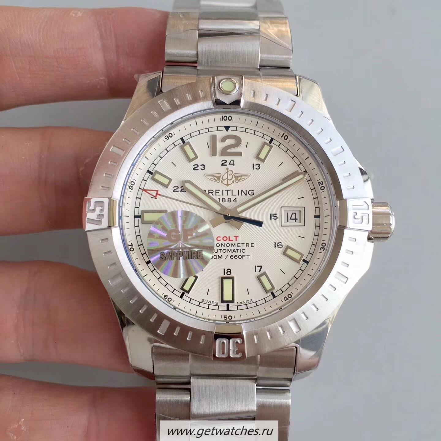Best Price Breitling Colt Automatic 44mm A1738811-G791 GF SS White Dial 2824