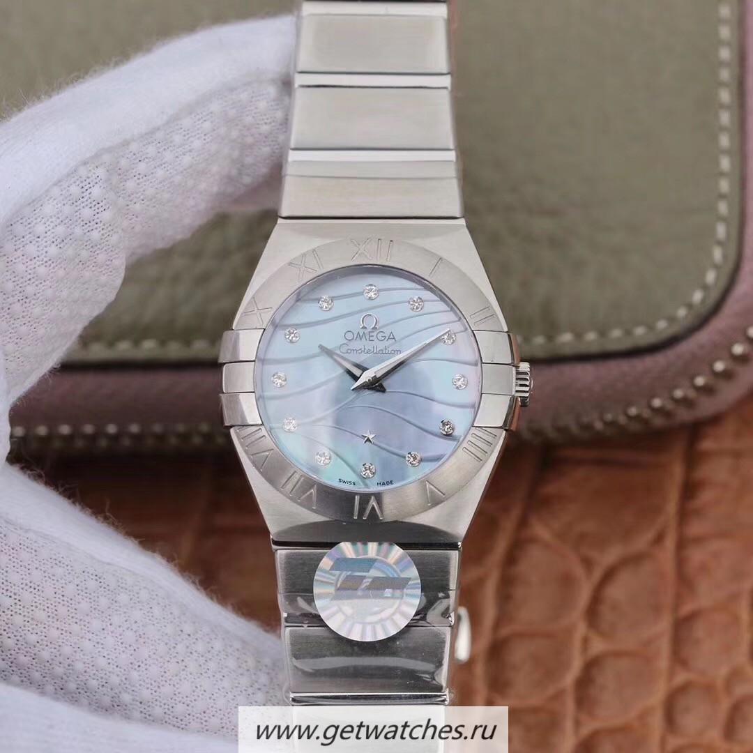 Fake 0me*ga Speedmaster Moonwatch Limited Edition SS White & Blue Dial 1861