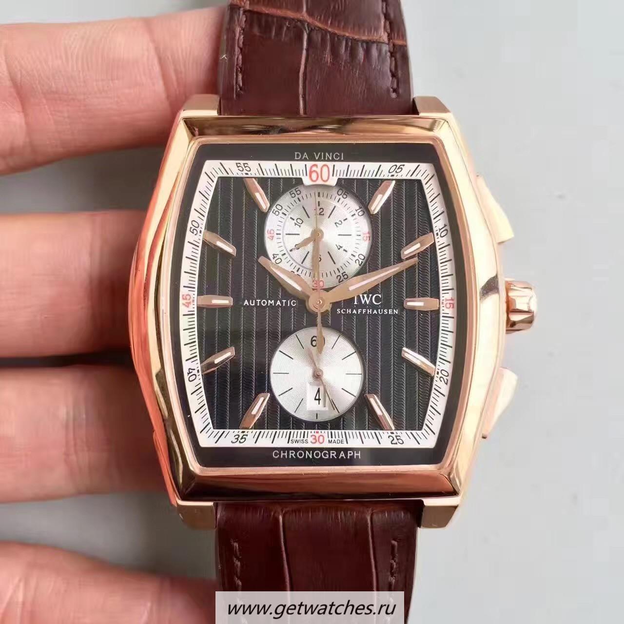 Perfect Replica IWC Da Vinci Chrono IW376402 ZF Rose Gold Black Dial 89361