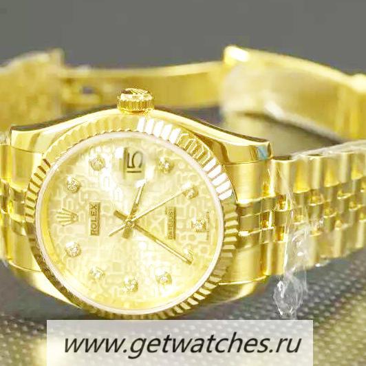 Shop R01ex Datejust 116238 36mm Yellow Gold Champagne Dial 2836