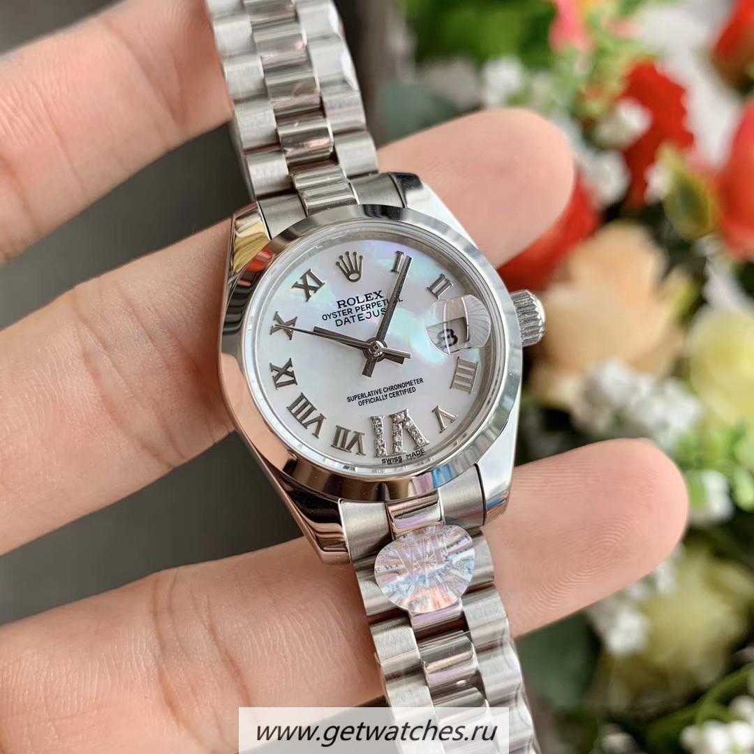 Replica R01ex Datejust 28mm 279166 Ladies WF SS MOP Dial 2671