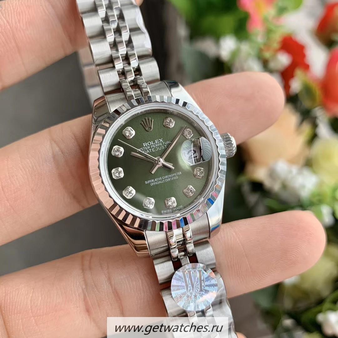 Copy R01ex Datejust 28mm 279174 Ladies WF SS Green Dial 2671