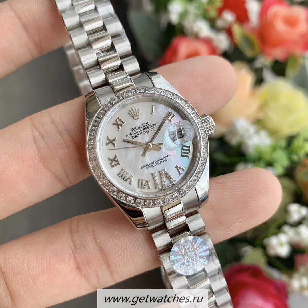 Replica R01ex Datejust 28mm 279384 RBR Ladies WF SS & D1am0nd MOP Dial 2671