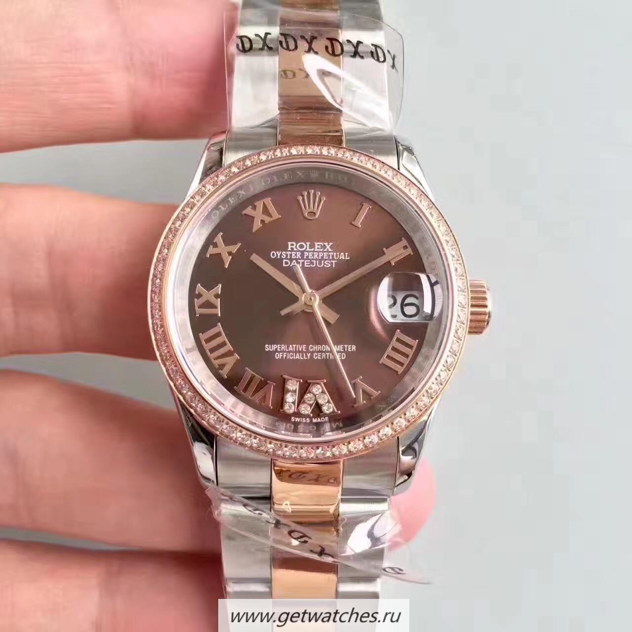 Perfect Replica R01ex Datejust 31 178341 31mm JF SS & Rose Gold Chocolate Dial 2836