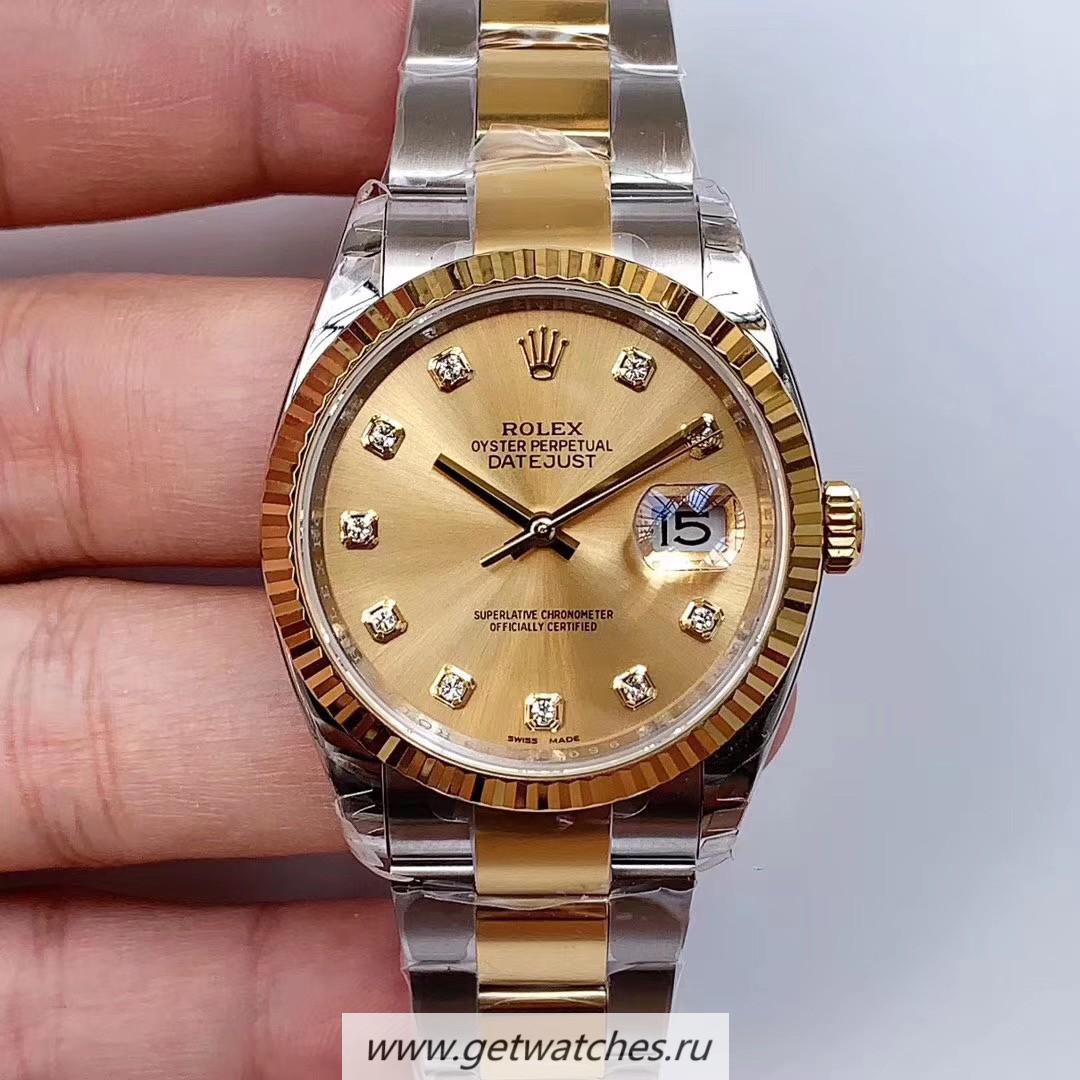 Shop R01ex Datejust 36 126233 EWF SS & Yellow Gold Champagne Dial 3235