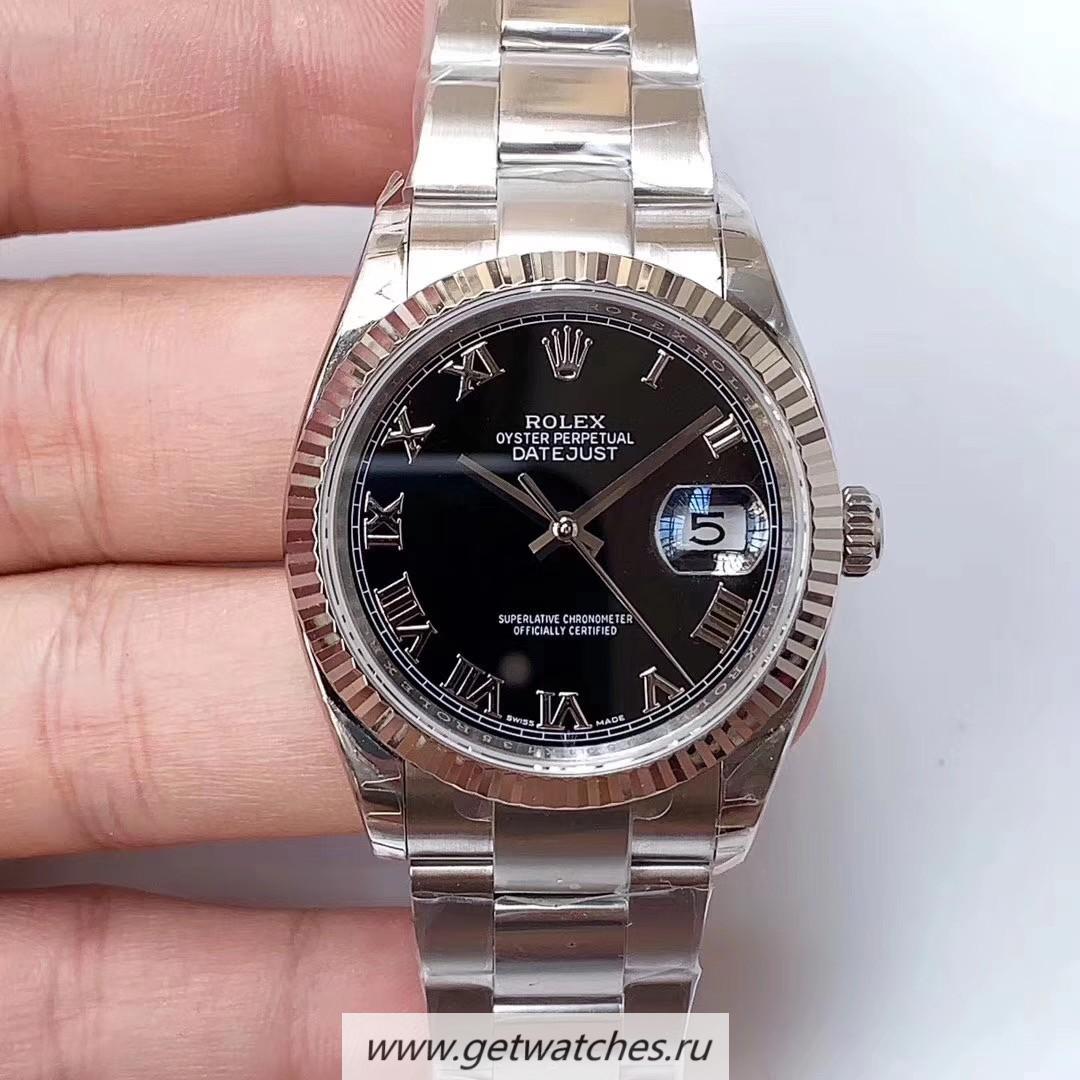 Copy R01ex Datejust 36 126234 EWF SS Black Dial 3235