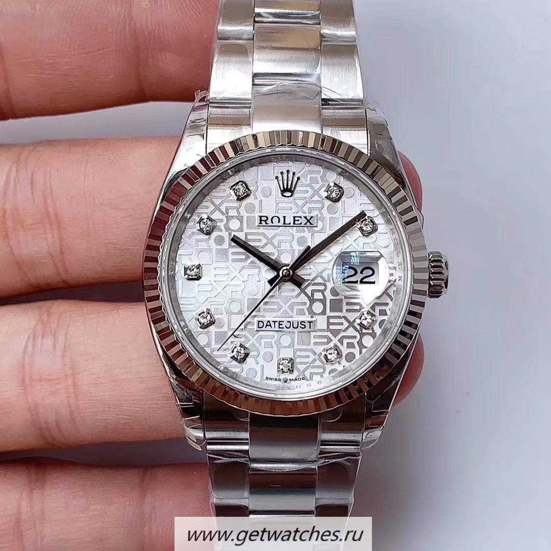 Perfect Replica R01ex Datejust 36 126234 EWF SS Silver Dial 3235