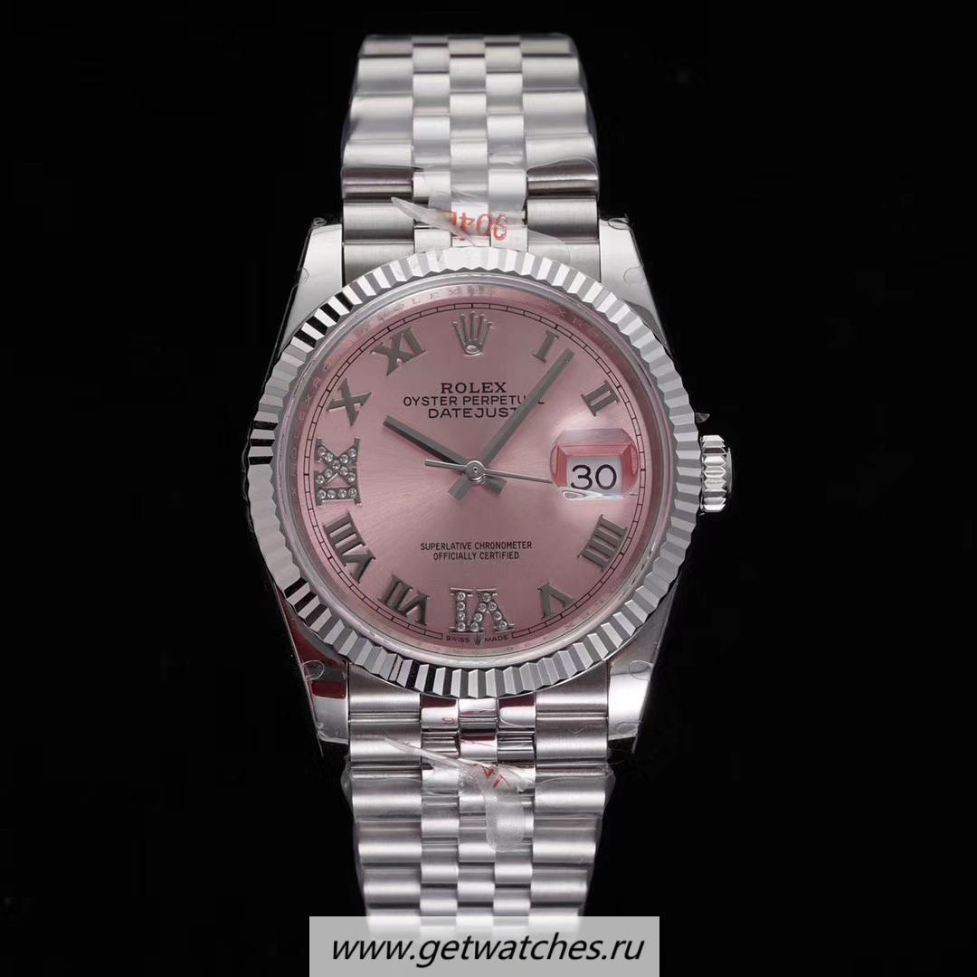 Copy R01ex Datejust 36 126234 GMF SS 904L Pink Dial 3235
