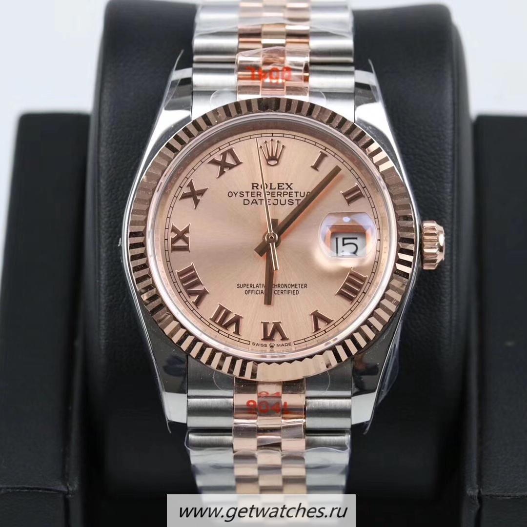 NEW Replica R01ex Datejust 36mm 116231 GMF SS 904L & Rose Gold Rose Gold Dial 2824
