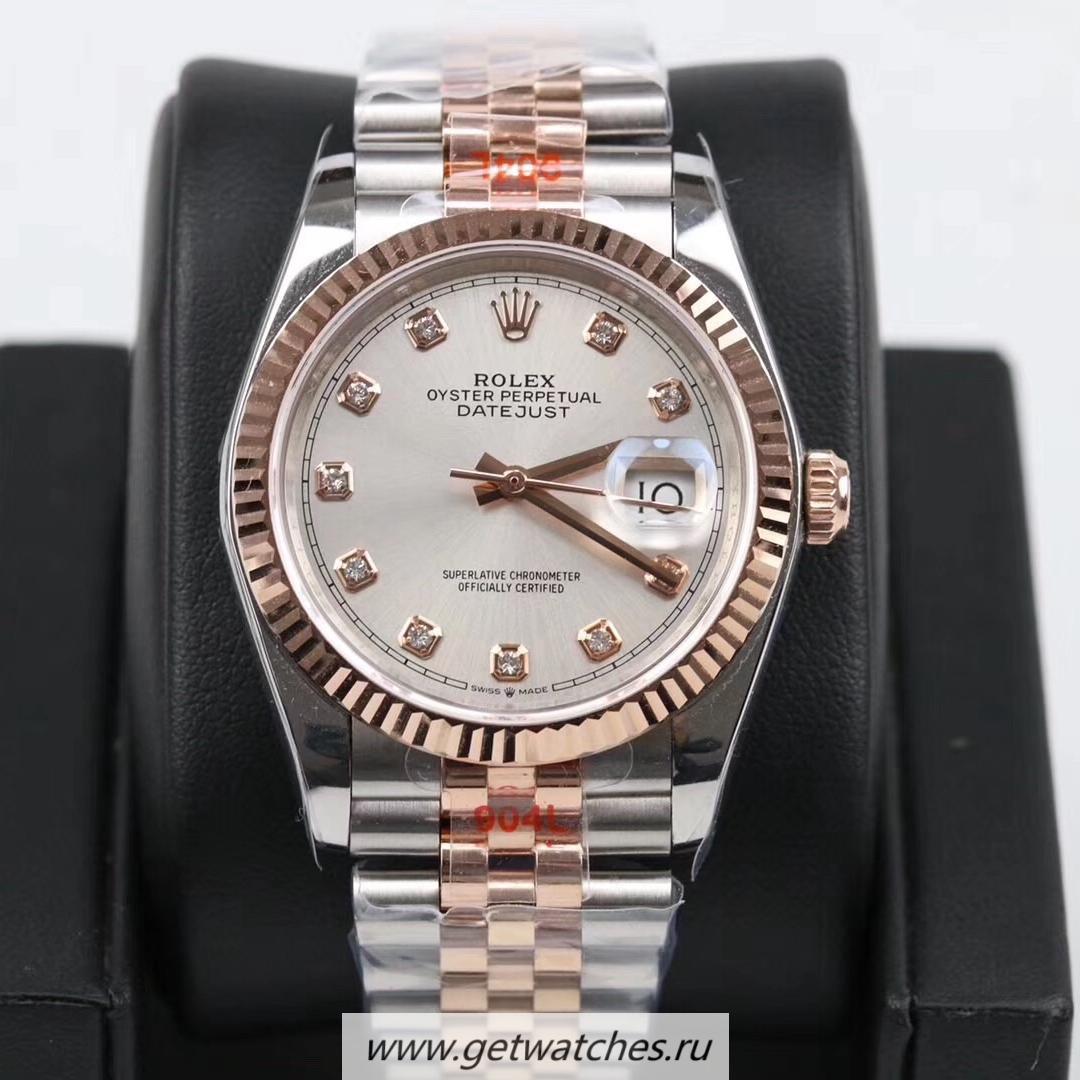 NEW Replica R01ex Datejust 36mm 116231 GMF SS 904L & Rose Gold Silver Dial 2824