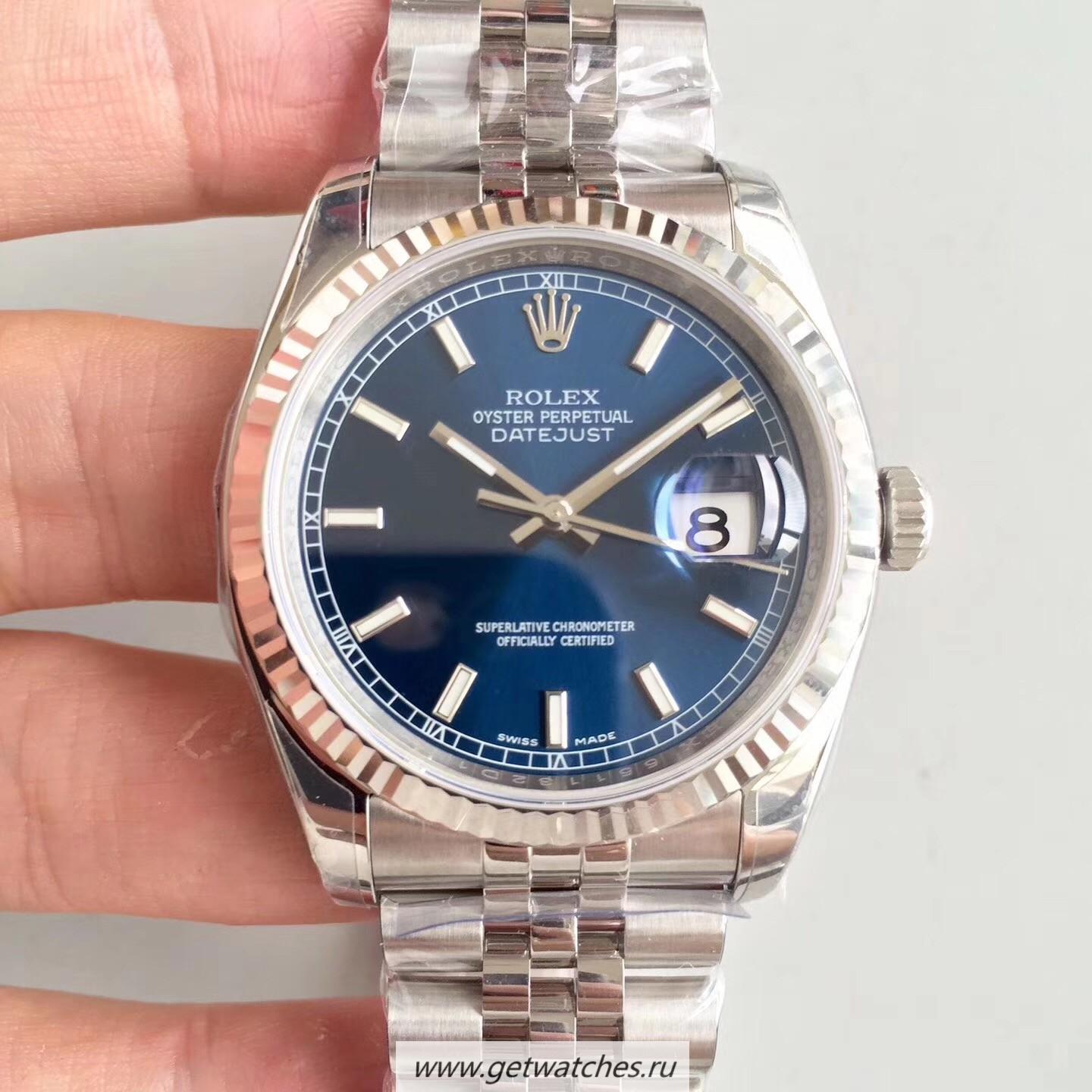 Replica R01ex Datejust 36mm 116234 ARF SS 904L Blue Dial 3135