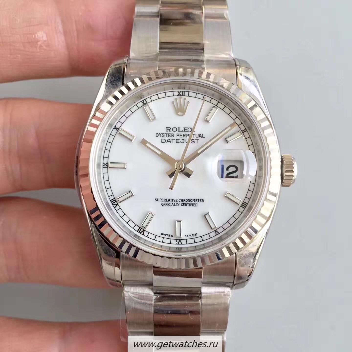 High Quality R01ex Datejust 36mm 116234 ARF SS 904L White Dial 3135