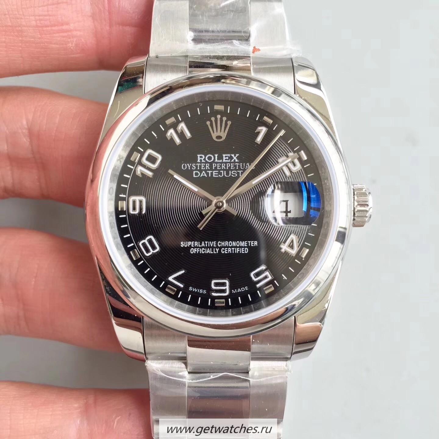 Copy R01ex Datejust 36mm 116234 MITF SS 904L Black Dial 3135