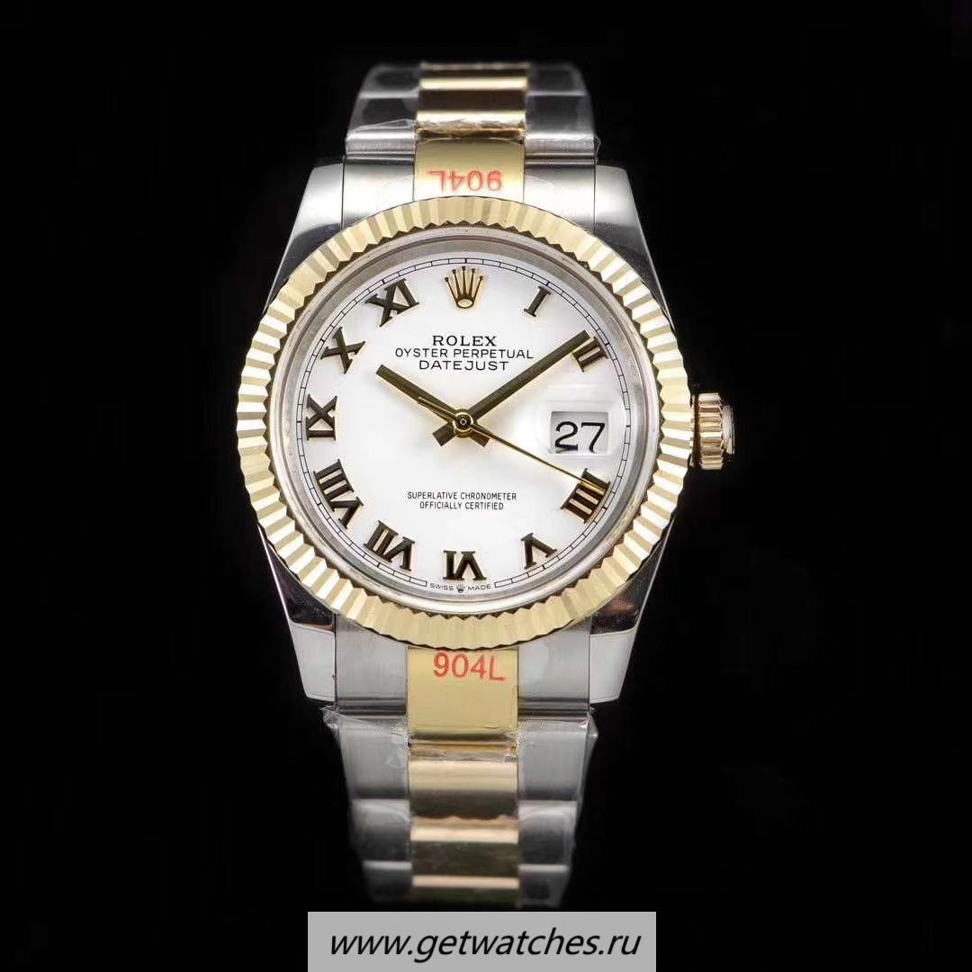 Shop R01ex Datejust 36mm 126233 GMF SS 904L & 18K Yellow Gold Wrapped White Dial 2836
