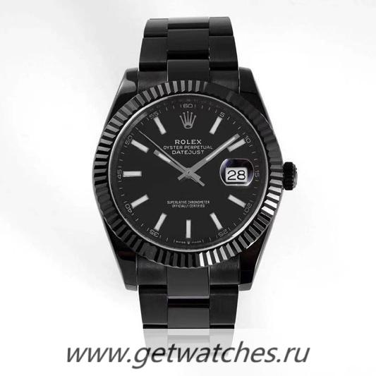 Fake R01ex Datejust 41 126334 Blaken VRF PVD SS 904L Black Dial 3235