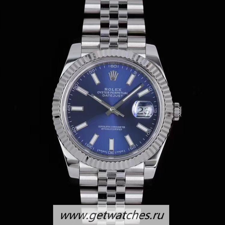 Perfect Replica R01ex Datejust 41 126334 Noob Factory SS 904L Blue Dial 3235