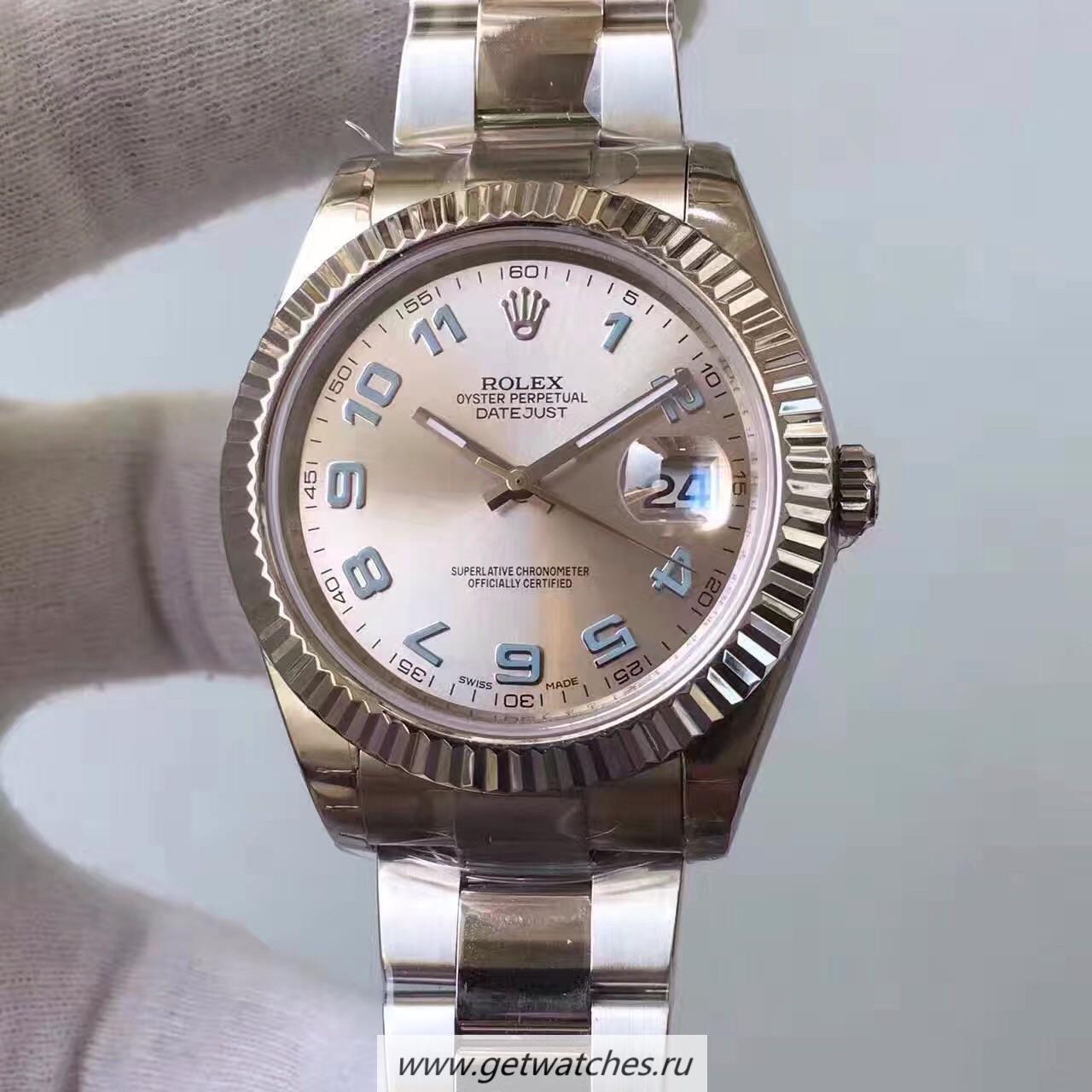 Fake R01ex Datejust II 116334 2018 41mm EWF SS Rhodium Dial 3136