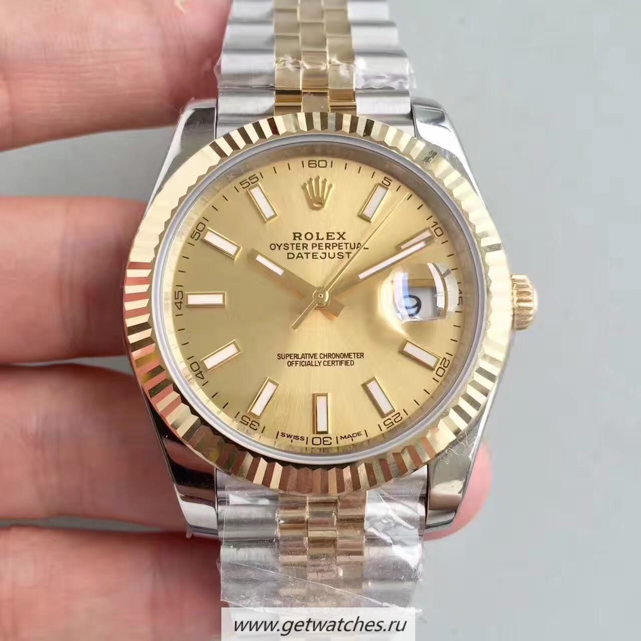 High Quality R01ex Datejust II 126333 41mm EWF SS & Yellow Gold Champagne Dial 3136