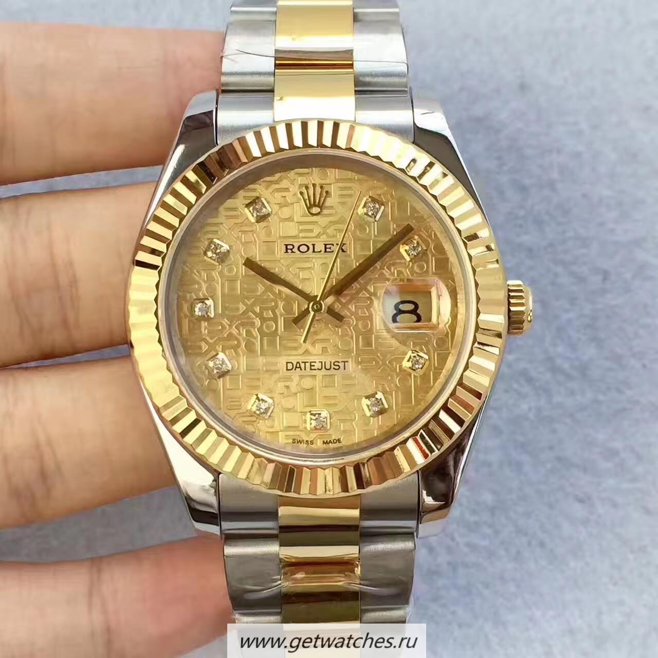 NEW Replica R01ex Datejust II 126333 41mm Noob Factory SS & Yellow Gold Dial 2836