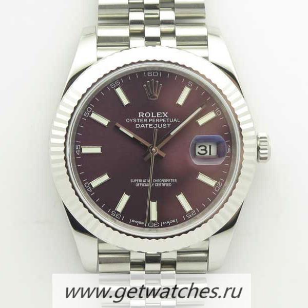 Copy R01ex Datejust II 126334 41mm Noob Factory SS Purple Dial 3235