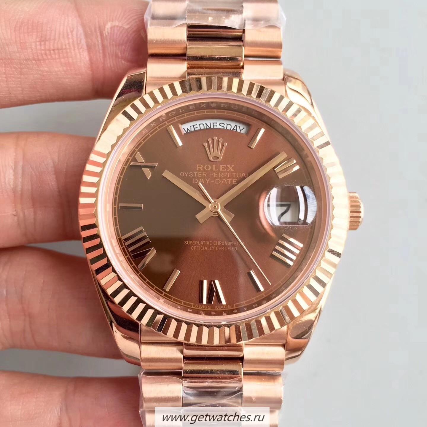 High Quality R01ex Day-Date 40 228235 40mm ARF SS 904L With 18K Rose Gold Wrapped Chocolate Dial 3255