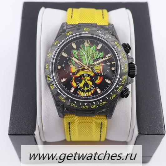 NEW Replica R01ex Daytona CronusArt X WWF Forged Carbon Black Dial 7750