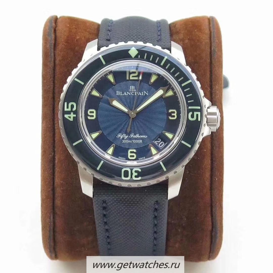 Fake Blancpain Fifty Fathoms 5015D-1140-52B ZF SS Blue Dial 2836