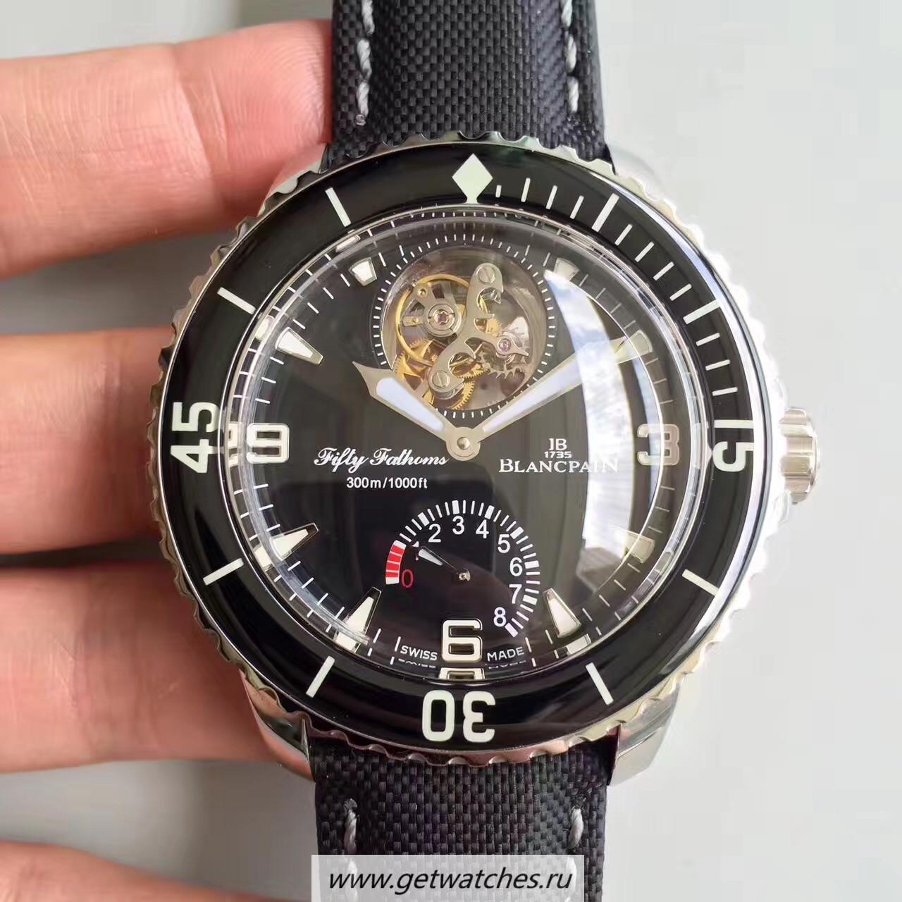 High Quality Blancpain Fifty Fathoms Tourbillon 5025-1530-52A ZF SS Black Dial 25A