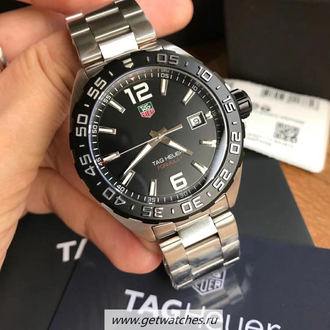 NEW Replica Tag Heuer Carrera Heuer 01 XF SS Black Dial 1887