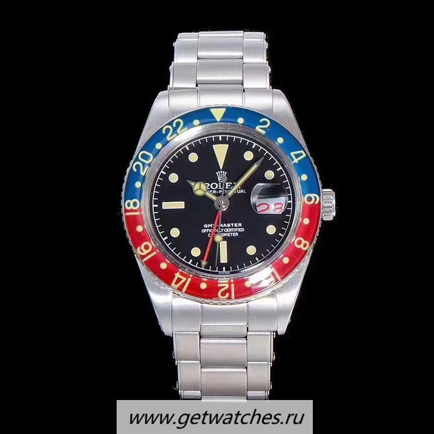 Perfect Replica R01ex GMT-Master 6542 RBF SS Black Dial 2836
