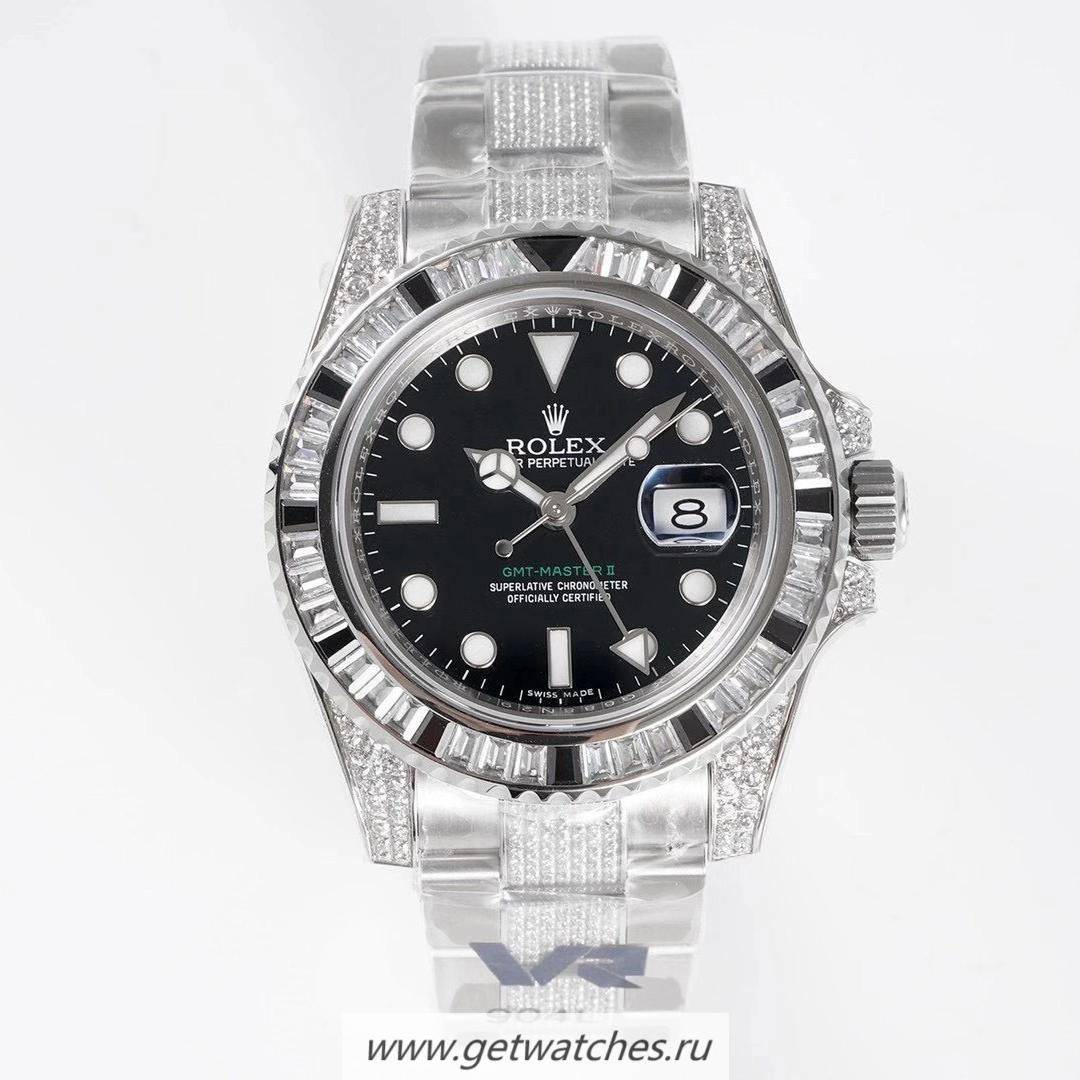 NEW Replica R01ex GMT-Master II 116759 VRF SS & D1am0nd Black Dial 2836
