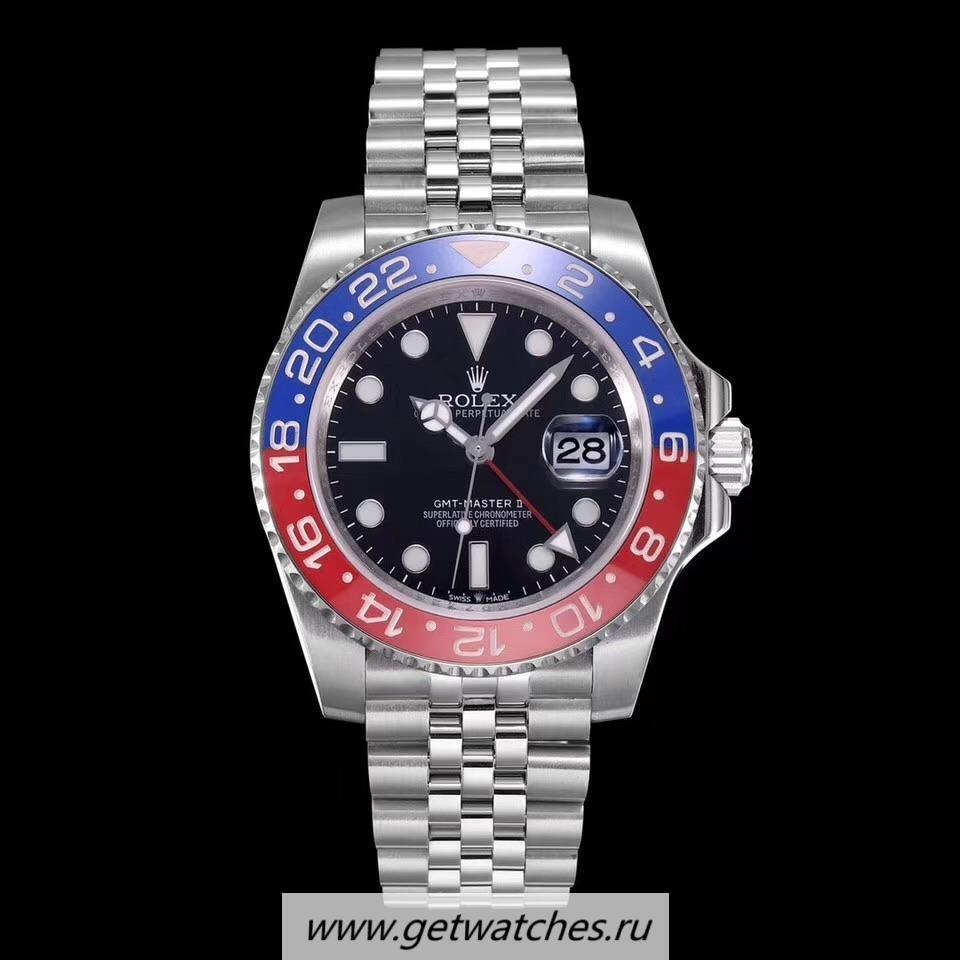 Fake R01ex GMT-Master II 126710 BLRO DJF SS 904L Black Dial 3186