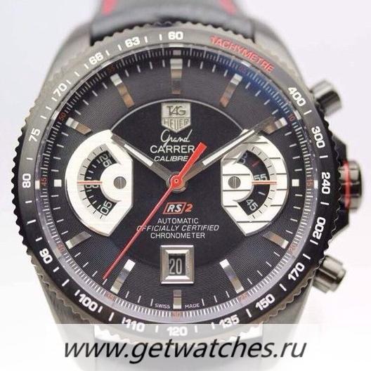 Replica Tag Heuer Grand Carrera Calibre 17 RS2 Titanium Black Dial 7750