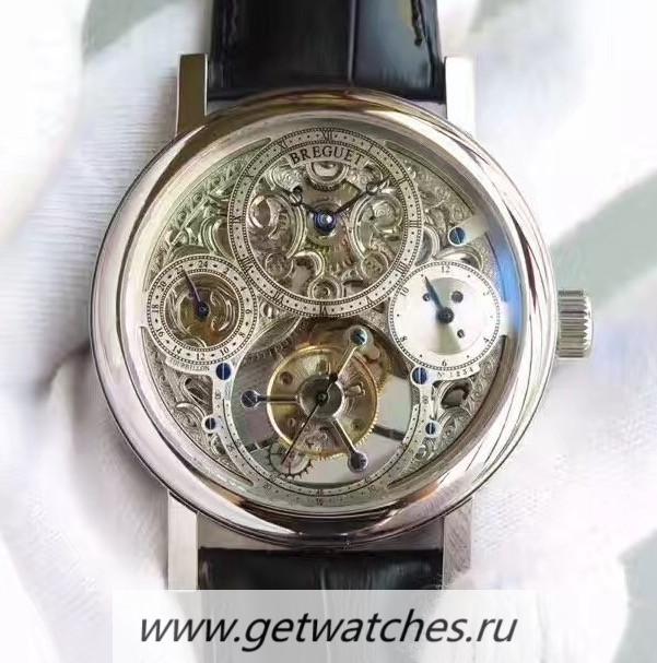 Perfect Replica Breguet Grand Complication Tourbillon AXF SS Silver Skeleton Dial Tourbillon