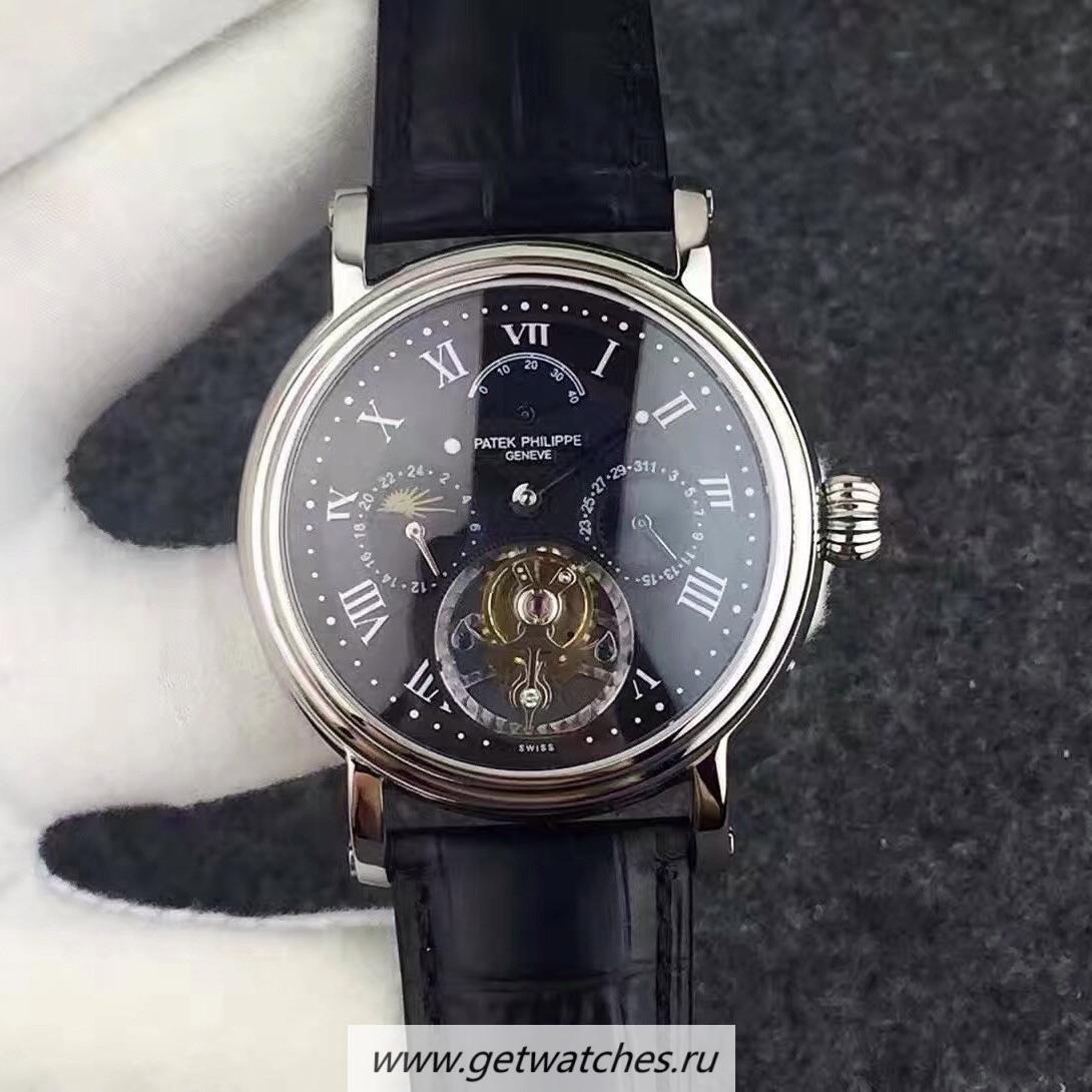 Fake Pat*k Phi1i*pe Grand Complication Tourbillon SS Black Dial Tourbillon