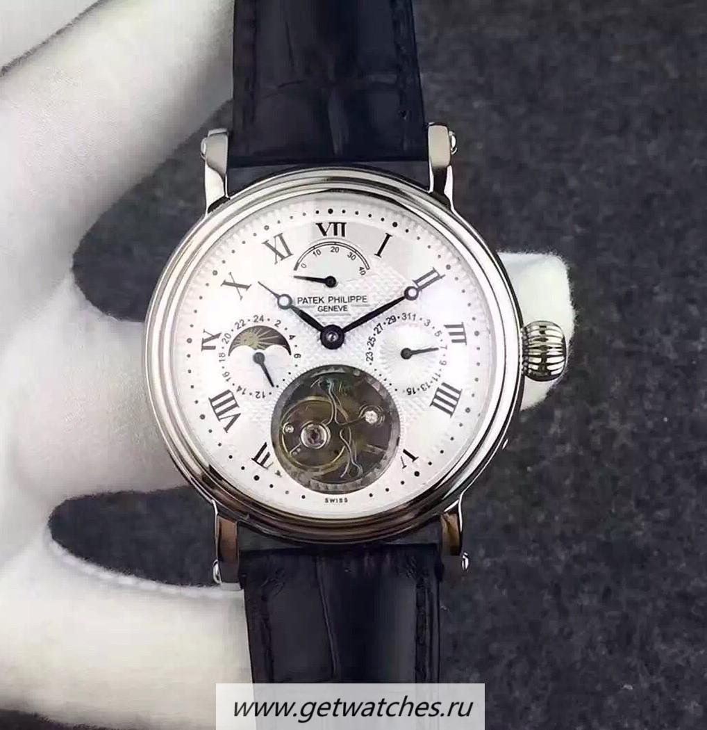 Replica Pat*k Phi1i*pe Grand Complication Tourbillon SS White Dial Tourbillon