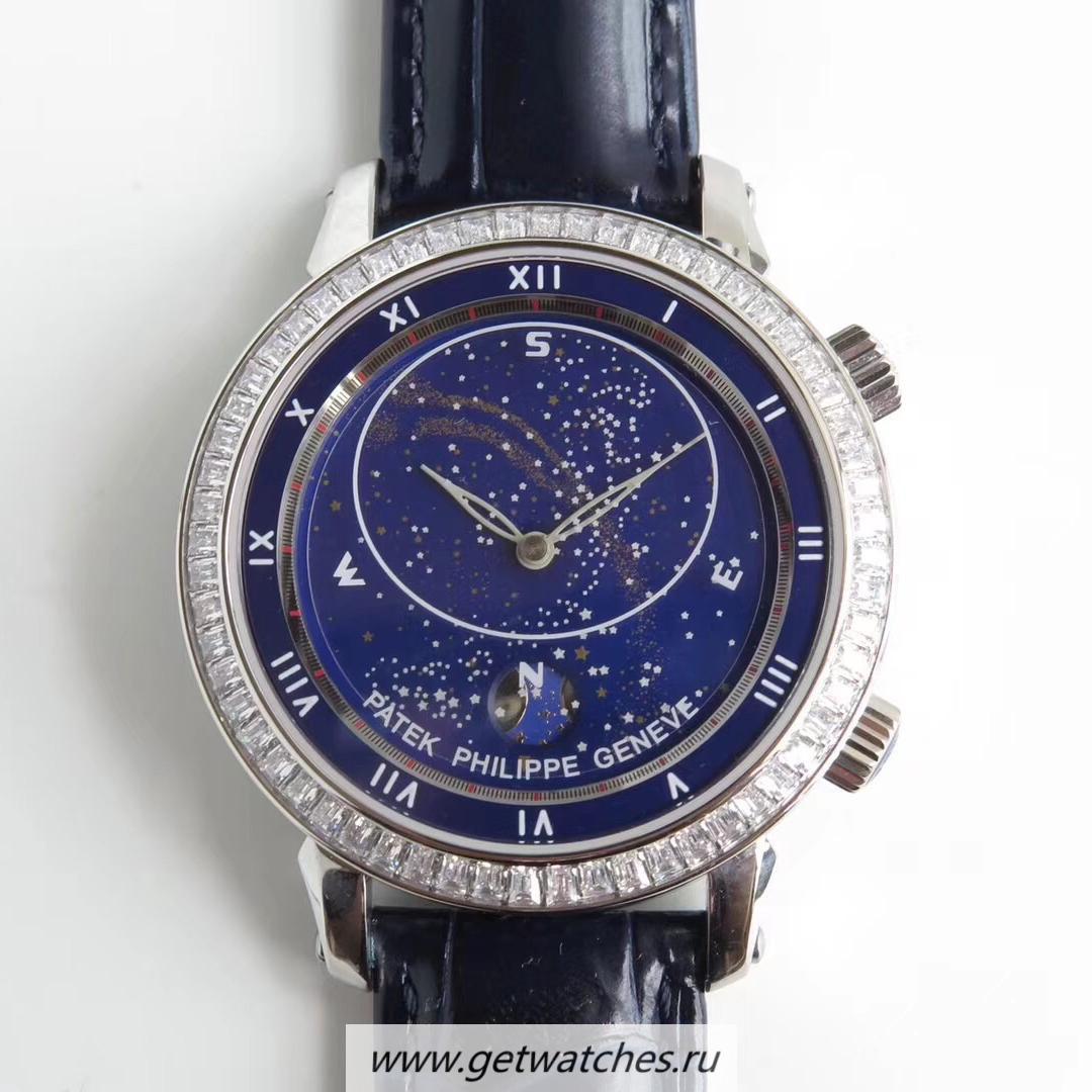 Copy Pat*k Phi1i*pe Grand Complications Sky Moon Celestial 5102G Noob Factory SS & D1am0nd Blue Dial 240 LU CL C